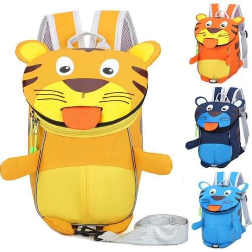 2020 New Arrival Anti-lost Cute Tiger Children Backpacks Girl Boys Kids School Bags Kindergarten Cartoon Bag Toddler mochila