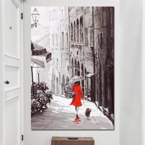 Diamond Embroidery Retro Abstract City Rain Day Street Landscape Diamond Painting diy hobby gift cross stitch round drillZP-3301