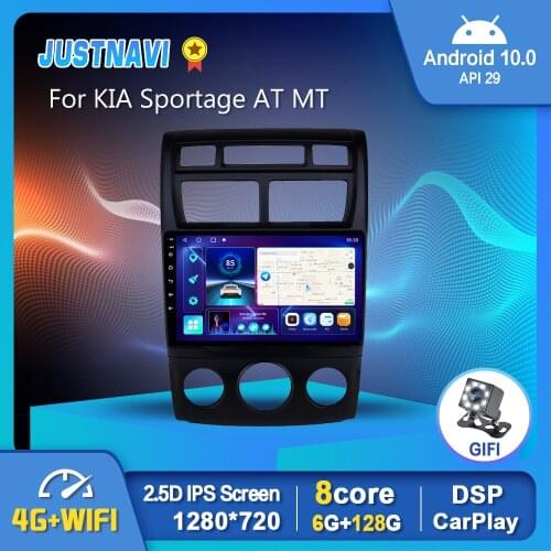 EKIY 4G Car Radio Player 6G 128G For KIA Sportage AT MT 2006-2011 Auto GPS Stereo DSP OBD Carplay Android 10.0 No 2 din DVD 9"