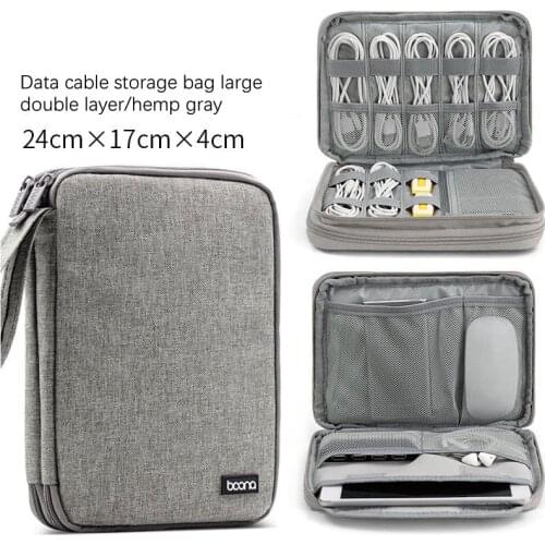 BOONA Portable Waterproof Multifunctional Storage Bag For Ipad Mini, Hard Disk Box, Headphone Cable, Data Cable, Phone