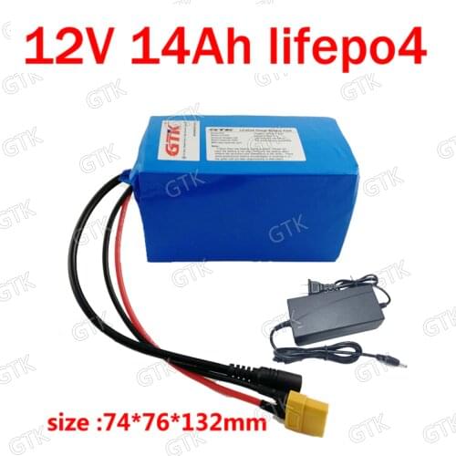 Brand Lifepo4 12v 15Ah no 16Ah battery pack backup power 12.8v 20A DC rechargeable for camera 240W golf trolley Toys +2A charger