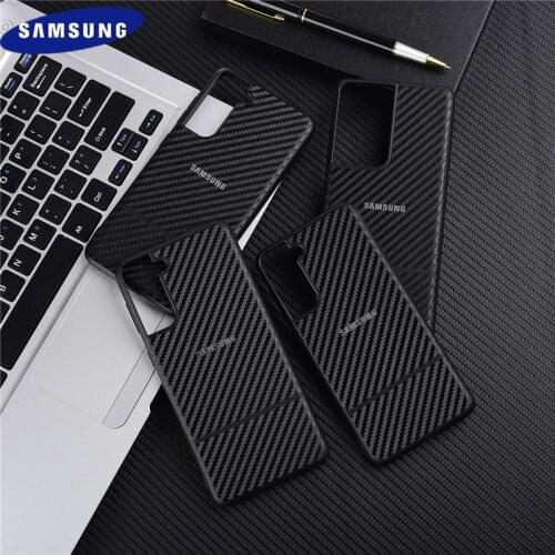 Samsung Galaxy S21 Ultra/S21 Plus/S21 FE/S21+ Mobile Phone Case Bag Original Carbon Fiber Full Protection Back Phone Shell Cover