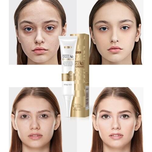 LAIKOU Red Ginseng Snail Anti Wrinkle Eye Cream Serum Anti Age Remove Dark Circles Puffiness Against eye bags Moisturizing Cream