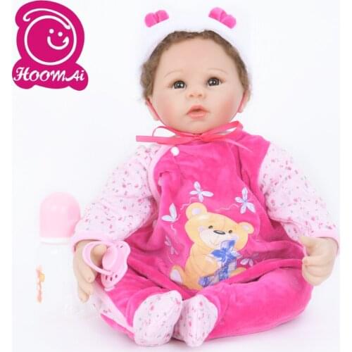 Hot Sale Bebe Reborn Baby Doll Toy Cloth Body 18" 45CM New Fashion Stuffed Realistic Lifelike Baby Doll Birthday Christmas Gifts
