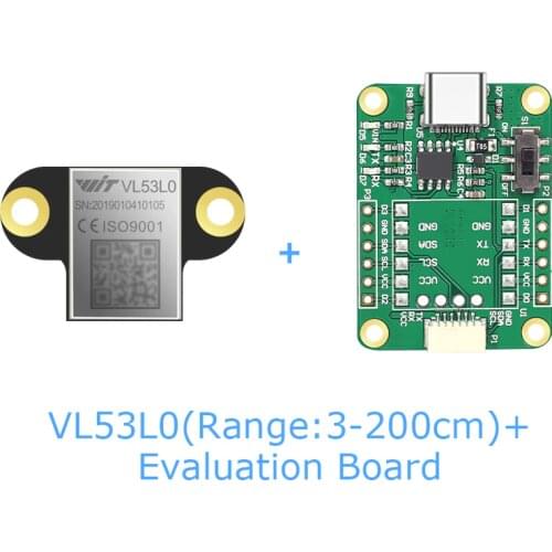 WitMotion UART VL53L0 Laser Distance Module(3-200cm), VL53L1 Laser Ranging Sensor(4-400cm), TTL/IIC 100Hz Data Output, 3.3-5V