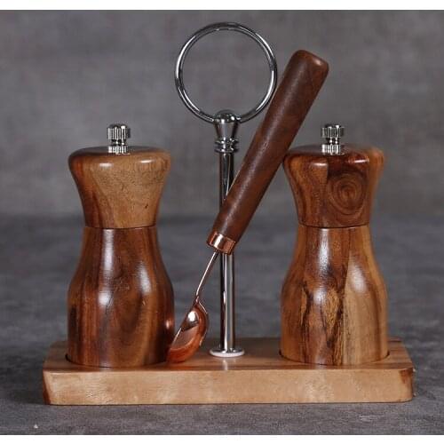 Free Shipping grinder wooden manual creative pepper mill pepper powder sea salt grinding bottle seasoning bottle seasoning can