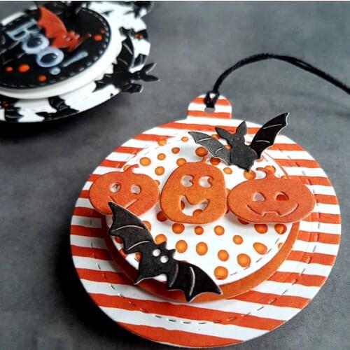 Pumpkin Metal Cutting Dies 3 Pumpkin With Smile Happy Halloween To You Die Cuts For DIY Card Making 2020