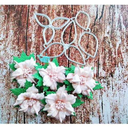 Christmas flower Metal Cutting Dies Embossing Stencils for DIY Scrapbooking Photo Album Decorative DIY Paper Cards Making Tool