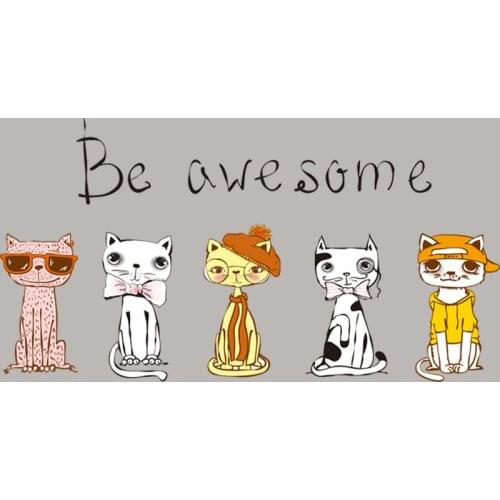 Cute Cat Parches Tops Appliqued Fashion Diy Heat Transfer Vinyl Cat Patch Heat Print On T-Shirt Jeans Mask Washable