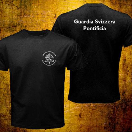 Rare Vatican Guardia Svizzera Swiss Guard Roman Catholic Pope Security Brand New 2020 Summer Mens Short Sleeve Casual T Shirt