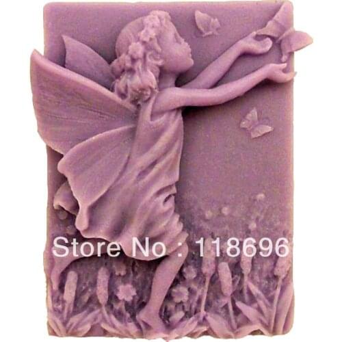 Soap Mold Cake Decoration Mold Manual Soap Mold Food Grade Material Silicon Angel and Butterfly NO:SO116 Moulds Silicone Rubber