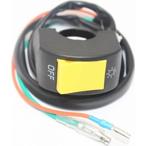 Motorcycle 7/8'' 22mm Handlebar Headlight Spot Light Lamp on-OFF Kill Switch