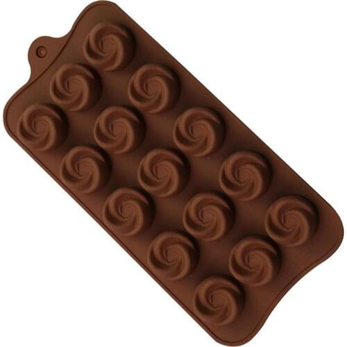 New Mini Vortex Shape Silicone Chocolate Mold DIY High Temperature Resistant Non-stick Mold Easy To Demold Fondant Molds