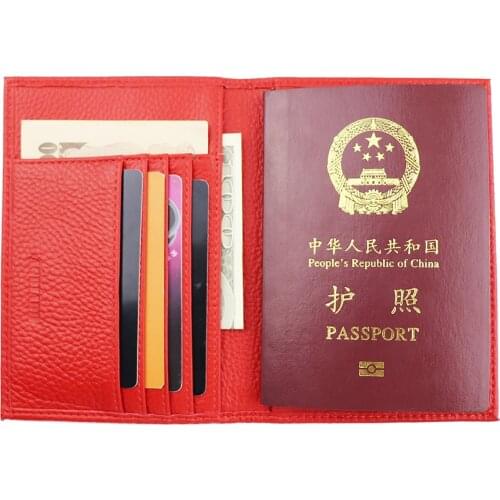 Genuine Leather Russian Passport Cover ID Business Card Holder Travel Wallet for Women A598-50 Driving License Passport Case