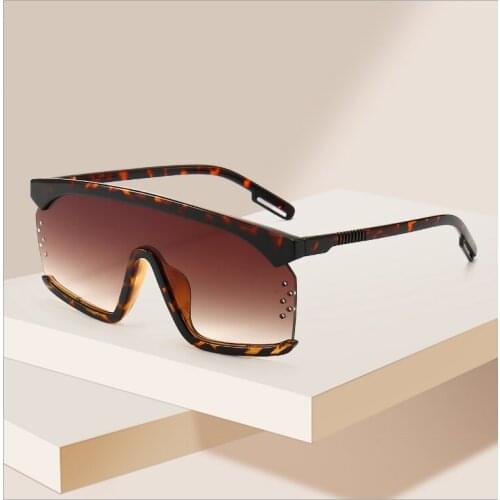 Brand Oversized Square Ocean slice Sunglasses Women Luxury Top Square Black Clear Lens Men Shade Mirror Big Frame UV400 Eyewear