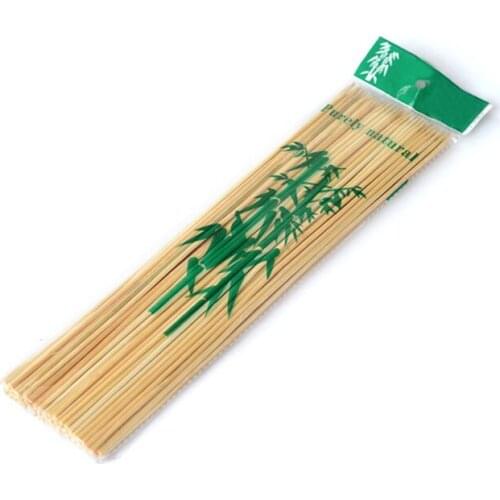 Disposable Wood Sticks Barbecue Tools Natural BBQ Bamboo Skewers for Shish Kabob Grill Fruit