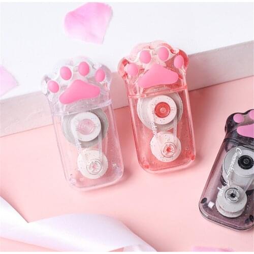 Cute Cartoon Cat Correction Tape Plastic Cat Paw Modelling Correct Tools Kids Gifts School Office Supplies Kawaii Stationery