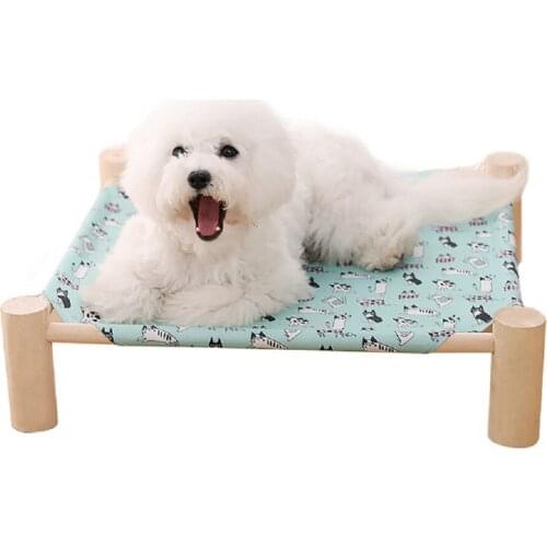 Cat litter four seasons universal removable and washable summer cat bed cat litter cool nest pet dog bed wooden frame kennel cam