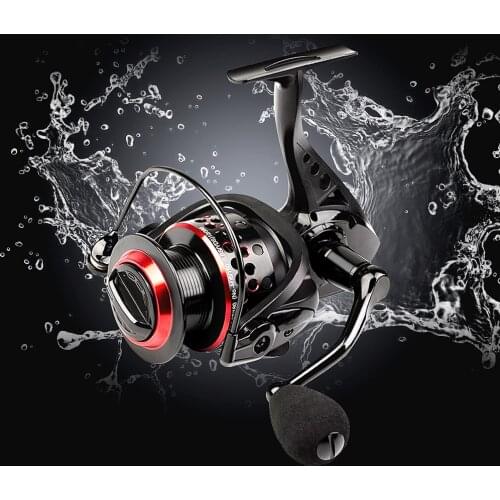 Ashconfish Fishing Reel carp 8BB All Metal Spool 5.0:1 gear ratio Spinning Reel 8KG Max Drag coils 2000-7000H for saltwater