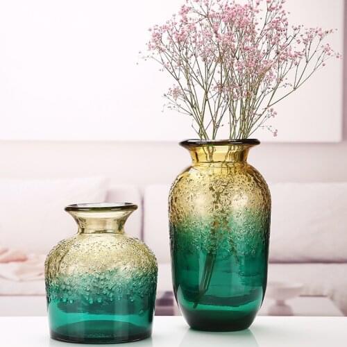 Glass Vase Home Decoration Flower Decoration Pure Handicrafts Vase Glass