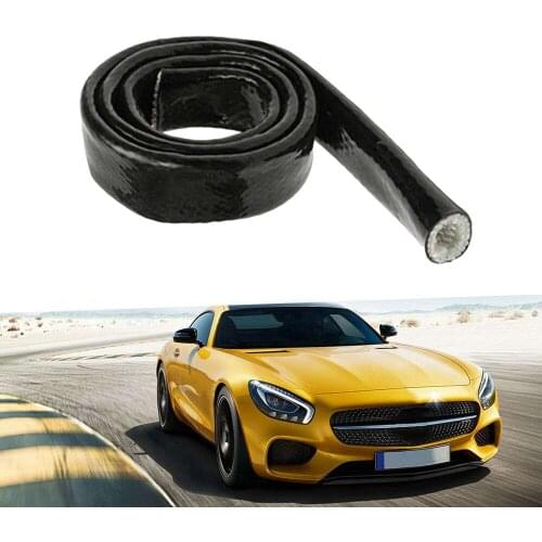13mm Heat Shield 1m Silicon Fibreglass Hose Wiring Cover Sleeve Fire Braid Flame Shield 1/2X1M ID:13MM Fit BMW E36
