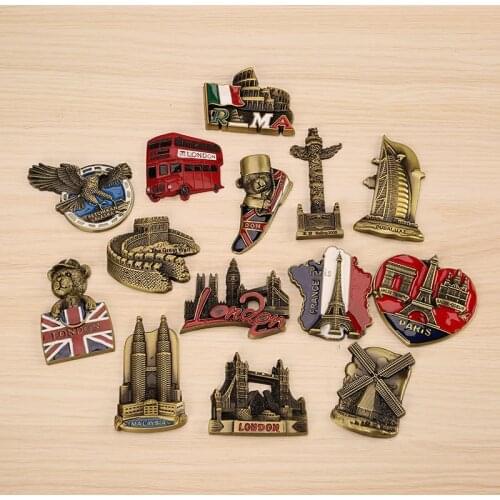 Vintage Metal Fridge Magnet Unique Design Home Kitchen Decorative Travel Holiday Souvenir Stick Up Your Lists Photos on Fridge