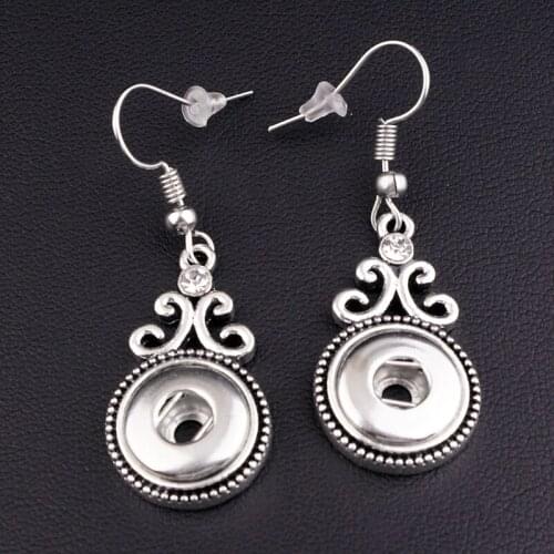 XH6206 Hot Sale Vintage 12mm Snap button Earring