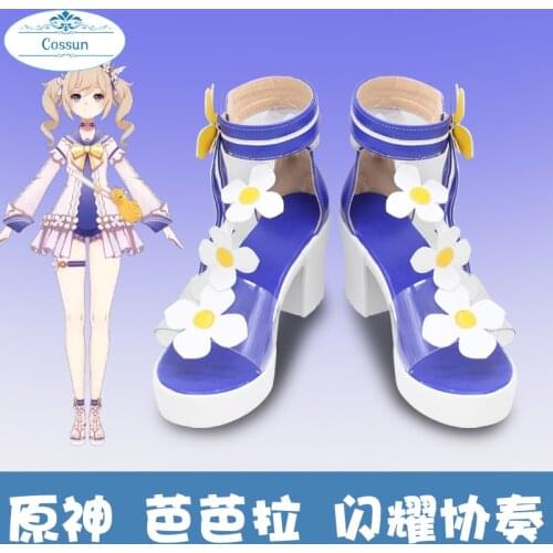 Genshin Impact Barbara Cosplay Shoes Costume Summer Cute Swimsuit Swimwear Game Carnival Halloween Party Women Outfit Dress