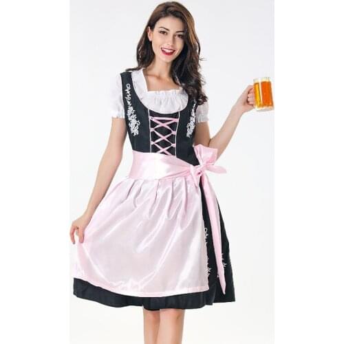Ladies Oktoberfest Dress Dirndl Women Bavaria Costume Beer Girl French Wench Beer Maid Fancy Dress