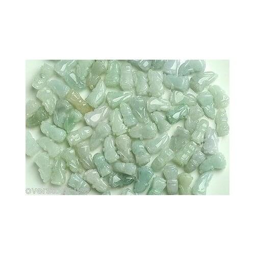 10PCS Chinese Natural Aqua Jade (Jadeite) Vegetable Beads / 17-18mm (Wholesale)
