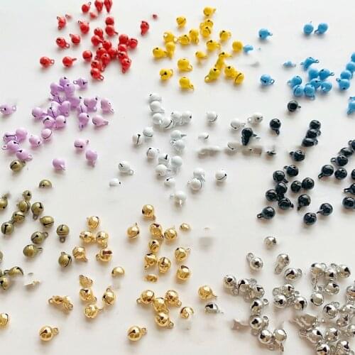10pcs/pack 5mm Mini Bell 1/6 Dollhouse Baby Clothing Woolen Knitting Accessories Metal Round Bells Supplies