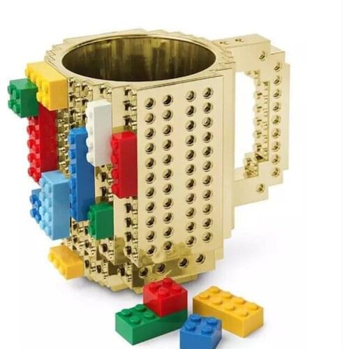 11 colors DIY Bricks Cola Skull Mug Cola Mugs Block Puzzle Type Creative Coffe Mug Self Stirring Mug