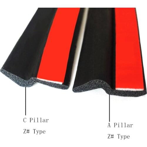 2meter Z Type Car Sealing Strip A C Pillar Noise Insulation Weatherstrip Soundproof Strong adhensive