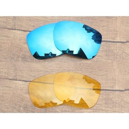Vonxyz 2 Pairs Ice Mirror& Yellow Replacement Lenses for-Oakley TwoFace Frame