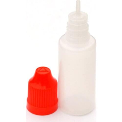 2pcs 20ml PE Plastic Dropper Bottle Empty Refillable Liquid Bottle With Childproof Cap Squeezable Vial