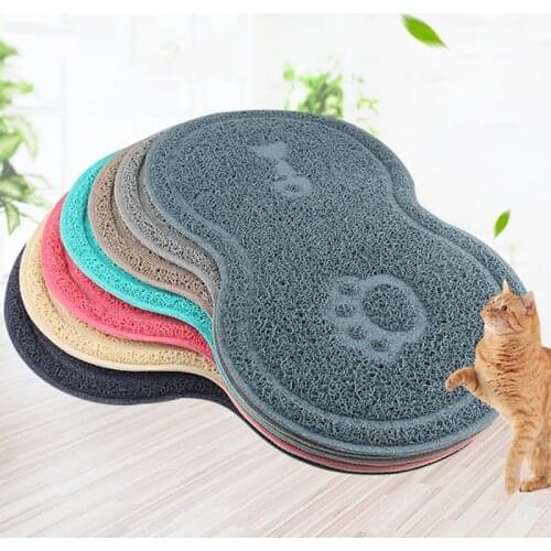 2020 Pet Dog Cat Litter Mat Feeding Mat Puppy Kitty Dish Bowl Placemat Tray Tidy Easy Cleaning Sleeping Pad Cat Claw Mat Plastic
