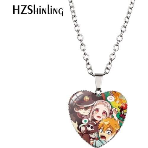 2020 New Toilet Bound Hanako Kun Anime Pendant Necklace Nene Yashiro Glass Dome Photo Jewelry Heart Pendants