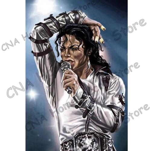 Michael Jackson 5D Diy Diamond Painting Photo Mosaic Drill Resin Full Embroidery Needlework 3D Cross Stitch Kits Home Decor
