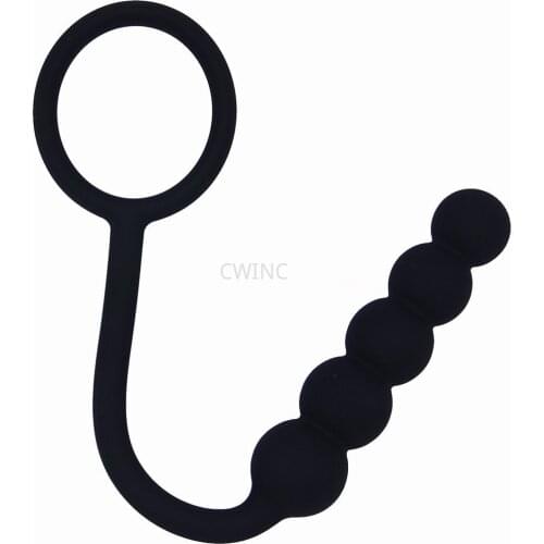 Anal Beads with Penis Ring Adult Men Sex Toy