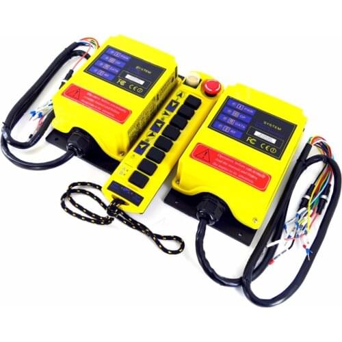 B100AB (QD) AC DC 2 receiver+ 1 transmitte Double Beam Dlectric Hoist Industrial Wireless Remote Controller Hoist Control Switch