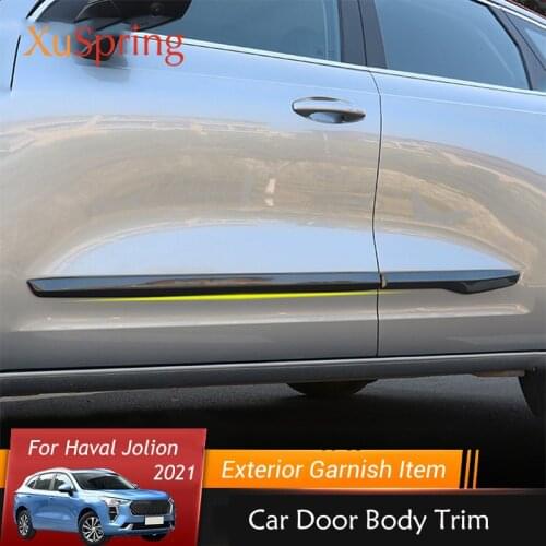 Stainless steel door body side protector trim cover strips decoration garnish car styling For Haval Jolion 2021 2022