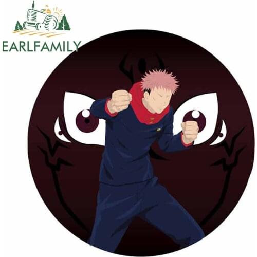 EARLFAMILY 13cm x 12.7cm for Jujutsu Kaisen Car Stickers Fashion Decal Scratch-Proof Vinyl Car Wrap Creative Decoration