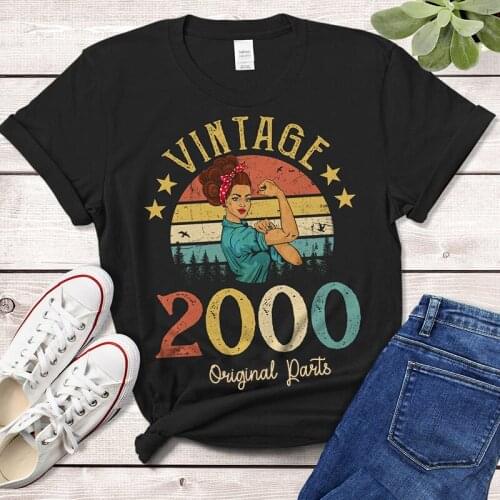 Vintage 2000 Quarantine Edition T-Shirt Rosie Women 21 Years Old 21st Birthday Gift Idea Girls Mom Wife Daughter Top Tee Shirt