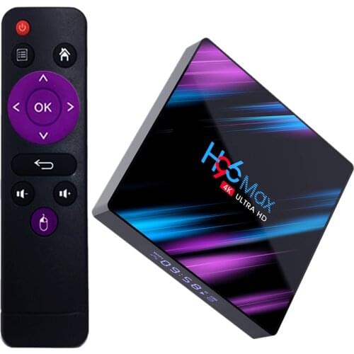 H96 max 3318 4+64GB Smart TV Box Quad Core USB3.0 Android9.0 Dual-band 4K EU