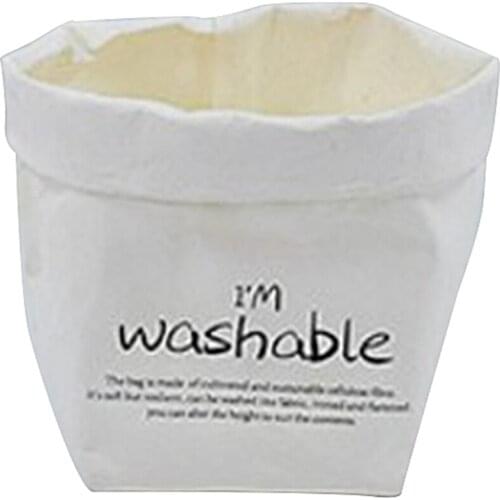 Washable Kraft Paper Storage Basket Flower Pot Holder Eco friendly