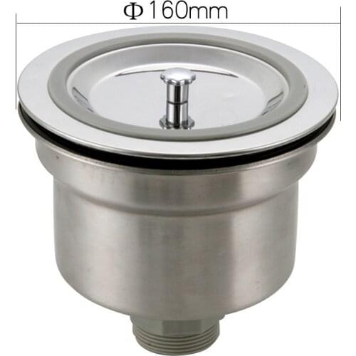 MTTUZK Kitchen Sink Large Drainer Accessories 160mm 304 stainless steel Drainer For the Sink Filter Drain lifting drain