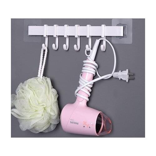 1Pcs Wall Mounted Hook Storage Hanger Rack Bathroom Kitchen Hanging Holder Key Decor Towel Scalves Hooks White