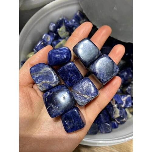 Natural Sodalite Blue veins Stone Reiki Healing Crystals Meditation Decor