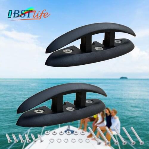 2X 5inch Nylon Sailboats Flip Up Folding Pull Up Cleat Dock Deck Boat marine Kayak hardware Line Rope mooring Cleat accessories