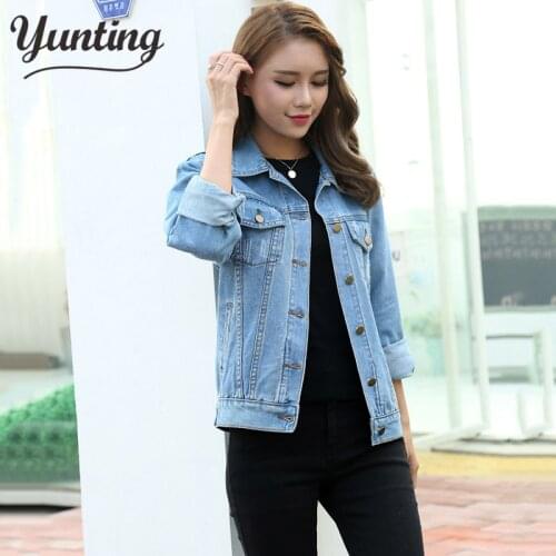 New 2021 Winter Spring Women Denim Jacket Outerwear High Street Fashionable Korean Style Jeans Tops